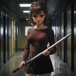 an image of a girl with a sword