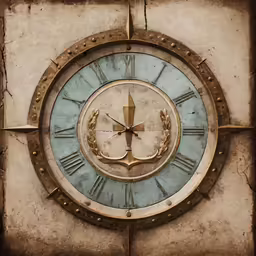 clock face on an old building with roman numerals