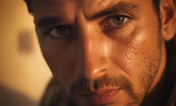 there is a close up of a man staring