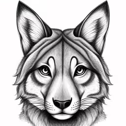 a drawing of a wolf
