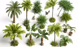 a collection of trees with various types of plants