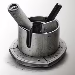 a drawing of two open books in a cup