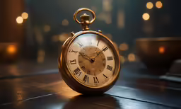 an antique pocket watch lit up with candles