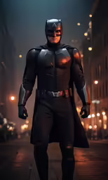 an image of a man in costume standing in the street