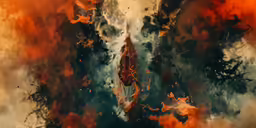 a digital photograph of fire and water