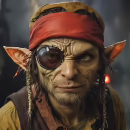 a man in sunglasses and hat with red bandanna around his head