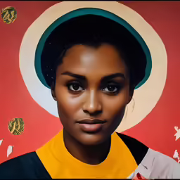 a painting of a woman in a hat