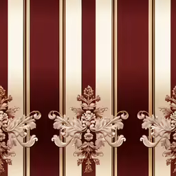 two striped wallpaper with a decorative design