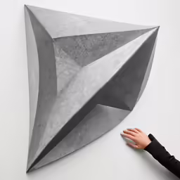 the hand is reaching into the paper art