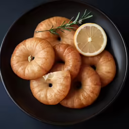 this is a photo of lemons and rosemary on a plate