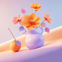 a couple of flowers that are in a vase