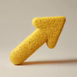 yellow sponge with a piece of a large object coming out