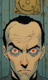 an image of a man with eyes on it