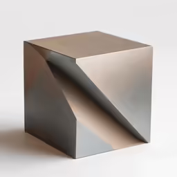 a square box with a curved corner on the inside