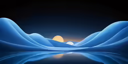 a surreal picture of an ocean at sunset