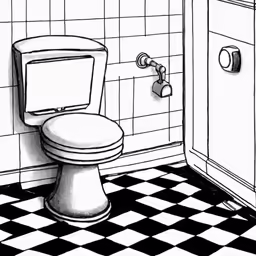 this is a drawing of a toilet in a bathroom
