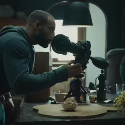 a man filming a man with a camera
