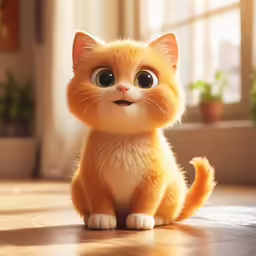 the little cat looks like he is ready to sing