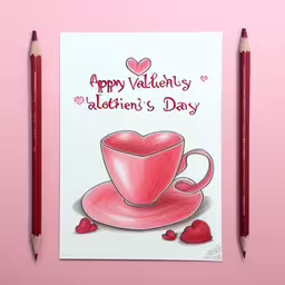two pencils and a valentine