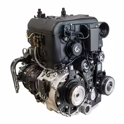 the engine is shown on a white background