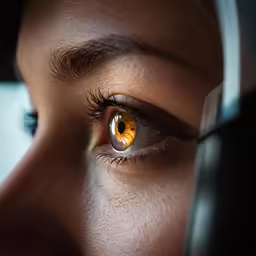 an eyeball is reflected in the reflection of a persons eye
