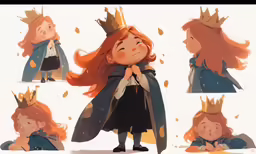 a princess with her arms folded and her crown on