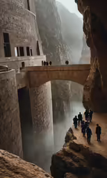 a couple of people that are standing near the water