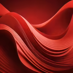 red background with wavy paper like shapes