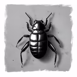 a bed bug on the side of a white wall