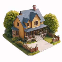 an outdoor house is seen in this aerial photograph
