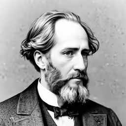 a very old photograph of a man wearing a suit