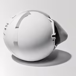 a white object with an unusual design on top