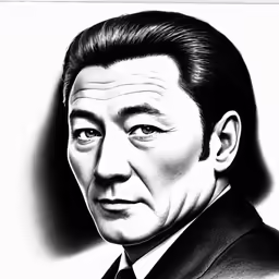 drawing - portrait of actor jean maddare as james bond