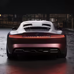 the back end of an all new white porsche 912