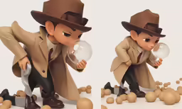 a man with a tie and hat on playing ball