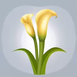 a flower in a vase with green stems