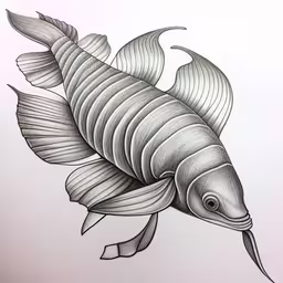 a tattoo design depicting an animal