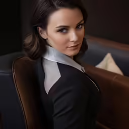 a young woman wearing a necktie posing for the camera