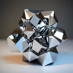 a silver sphere is standing on the table