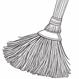 a broom with a long bristles on top