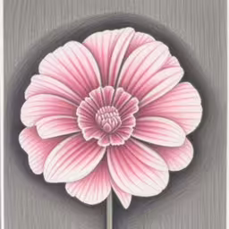 this image has a gray background with a pink flower,a pink flower in an empty space with white and black background