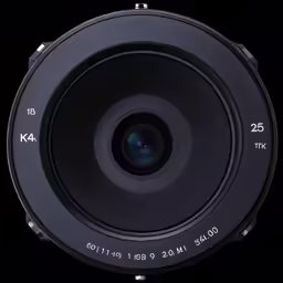 a close up shot of the front view camera lens