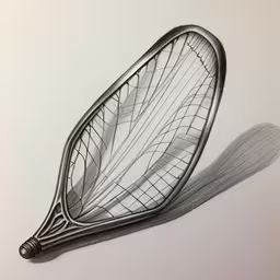 /tmp/FOOrsmPAv.jpg = a drawing of a pair of large scissors on a white background
,/tmp/FOOrsmPAv.jpg = a drawing of a tennis racquet on top of a wall
,/tmp/FOOrsmPAv.jpg = a drawing of a racket sitting in the middle of a wall
,/tmp/FOOrsmPAv.jpg = a close up of a large metal object
,/tmp/FOOrsmPAv.jpg = the top portion of a metal racket with a long curved tube coming out
,/tmp/FOOrsmPAv.jpg = drawing of an abstracted tennis racket