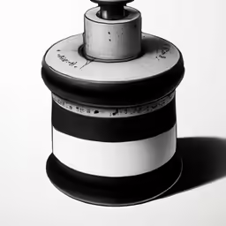 there is a large container that has some type of hat on it