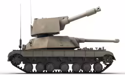 an old tank on a white background with no people