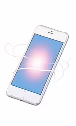 an iphone with white and blue accents