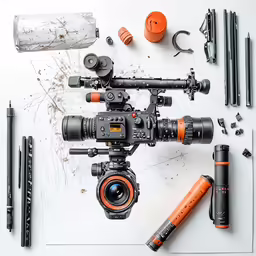 the camera is set up for recording