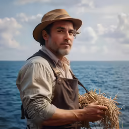 a man that is standing next to the water