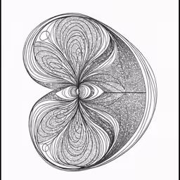 an abstract swirl in black and white