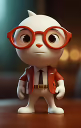 an image of a tiny cat with glasses